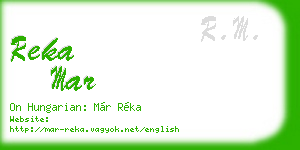 reka mar business card